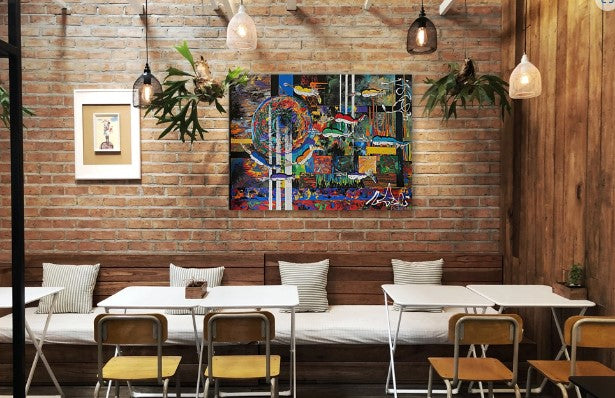 Rounded up - 30" x 40"