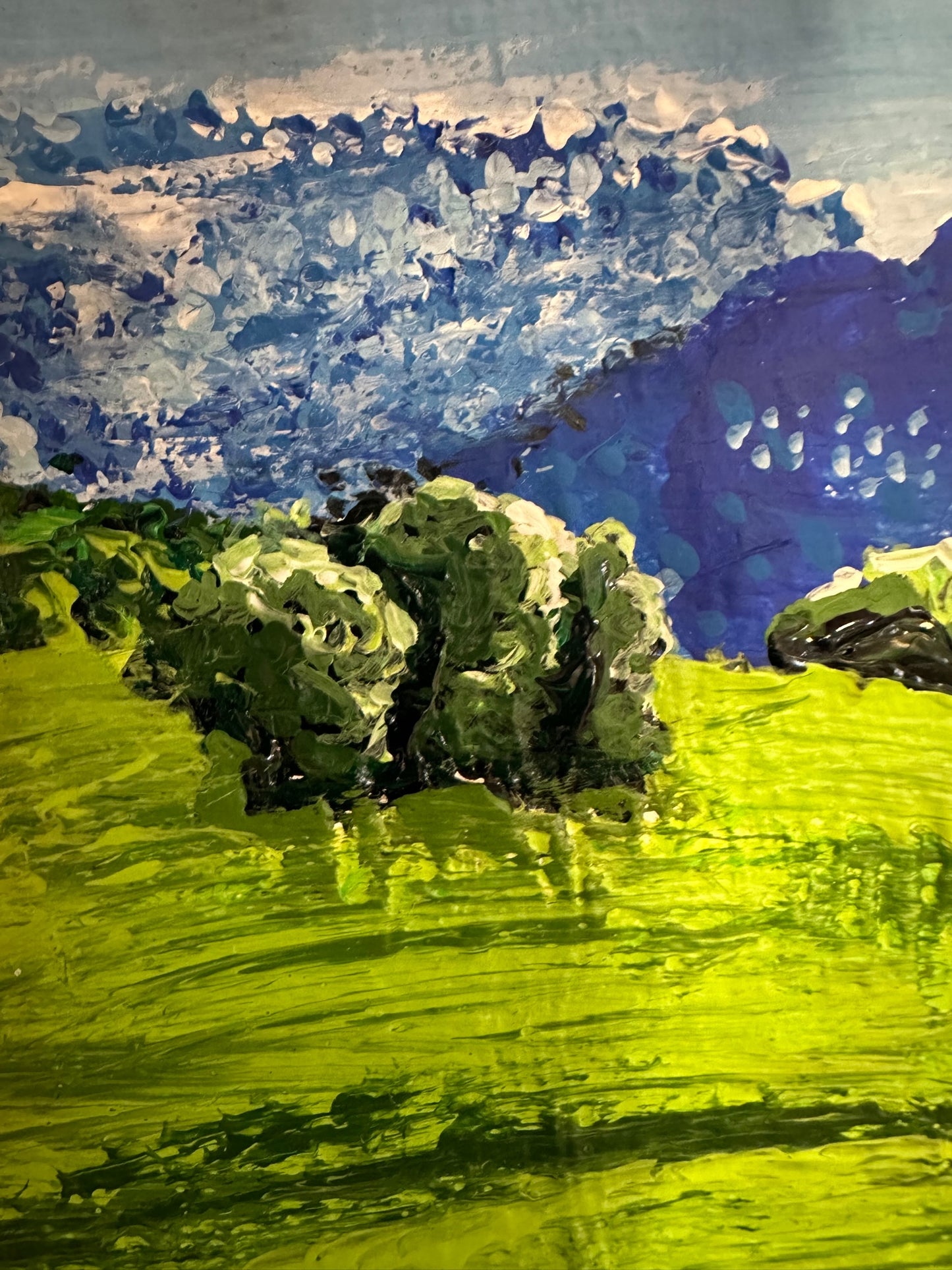 Serenity - Two Horses Grazing - 8"x8"